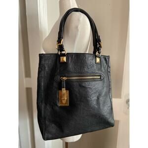 MICHAEL by Michael Kors Large Black Leather Shoulder Bag